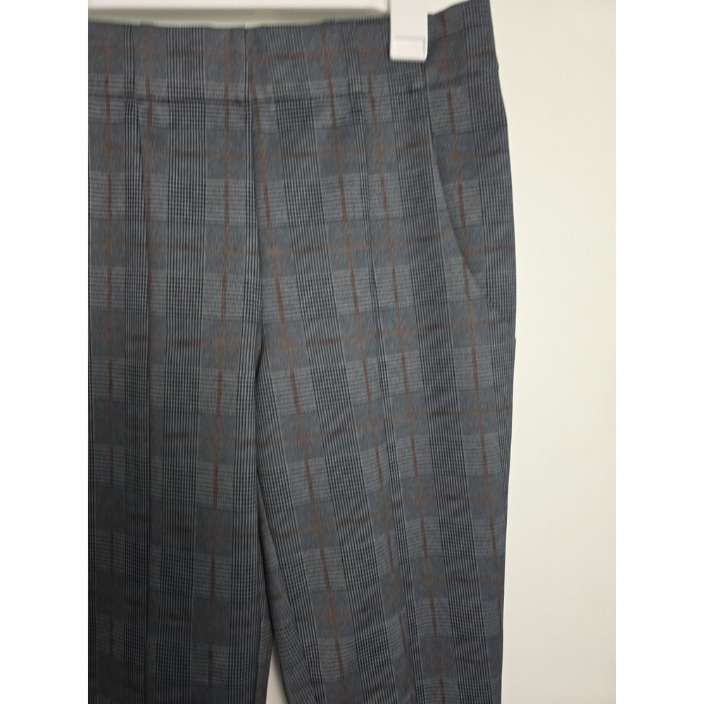 Women's Plaid Slacks/Pants Jones New York Medium Stretch Pull On False Pockets - Picture 4 of 6